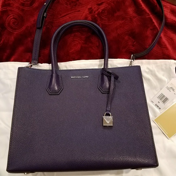 Michael Kors~Mercer Large Leather Convertible Tote - Picture 3 of 8